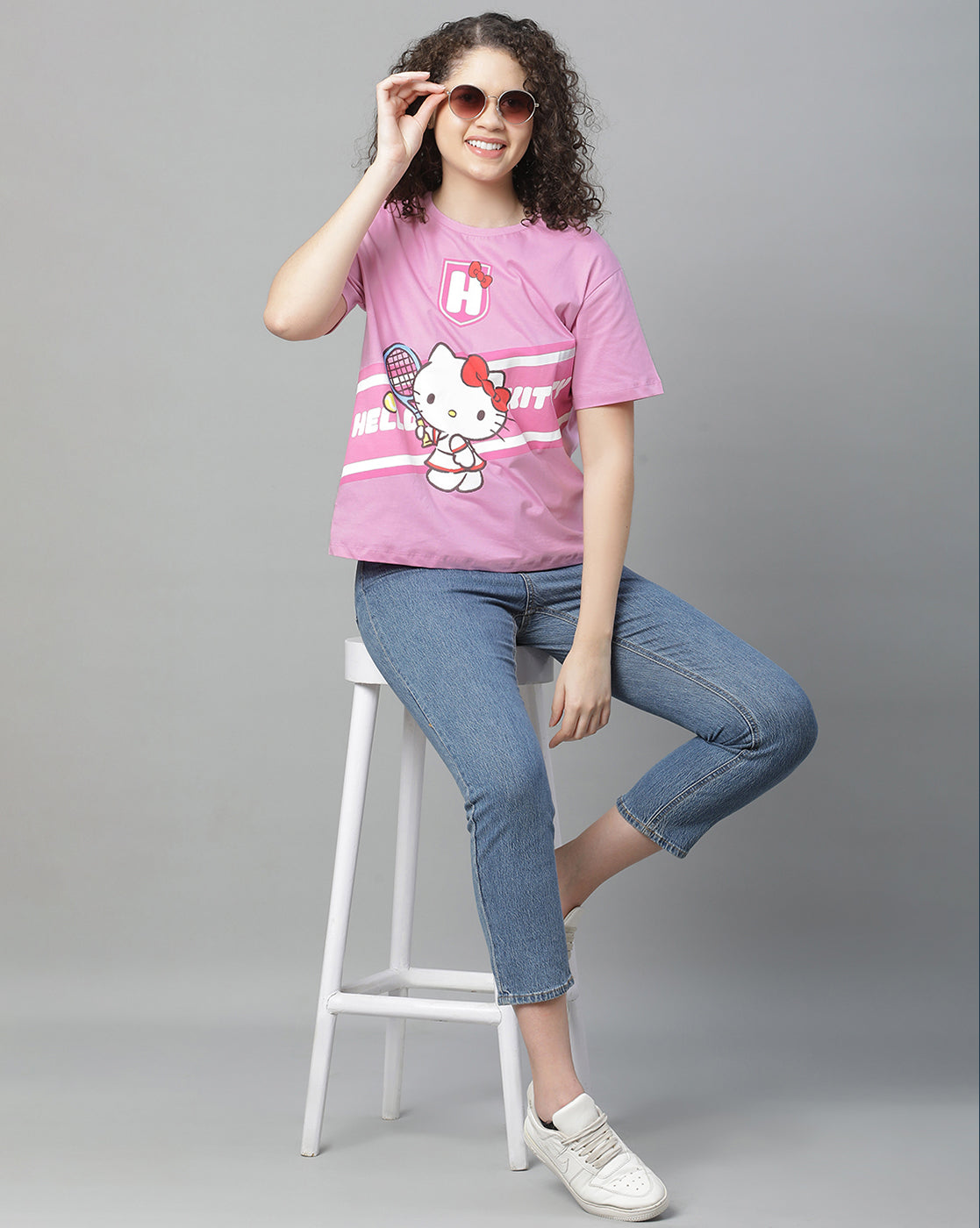 Hello Kitty Relaxed Fit Tshirt For Women