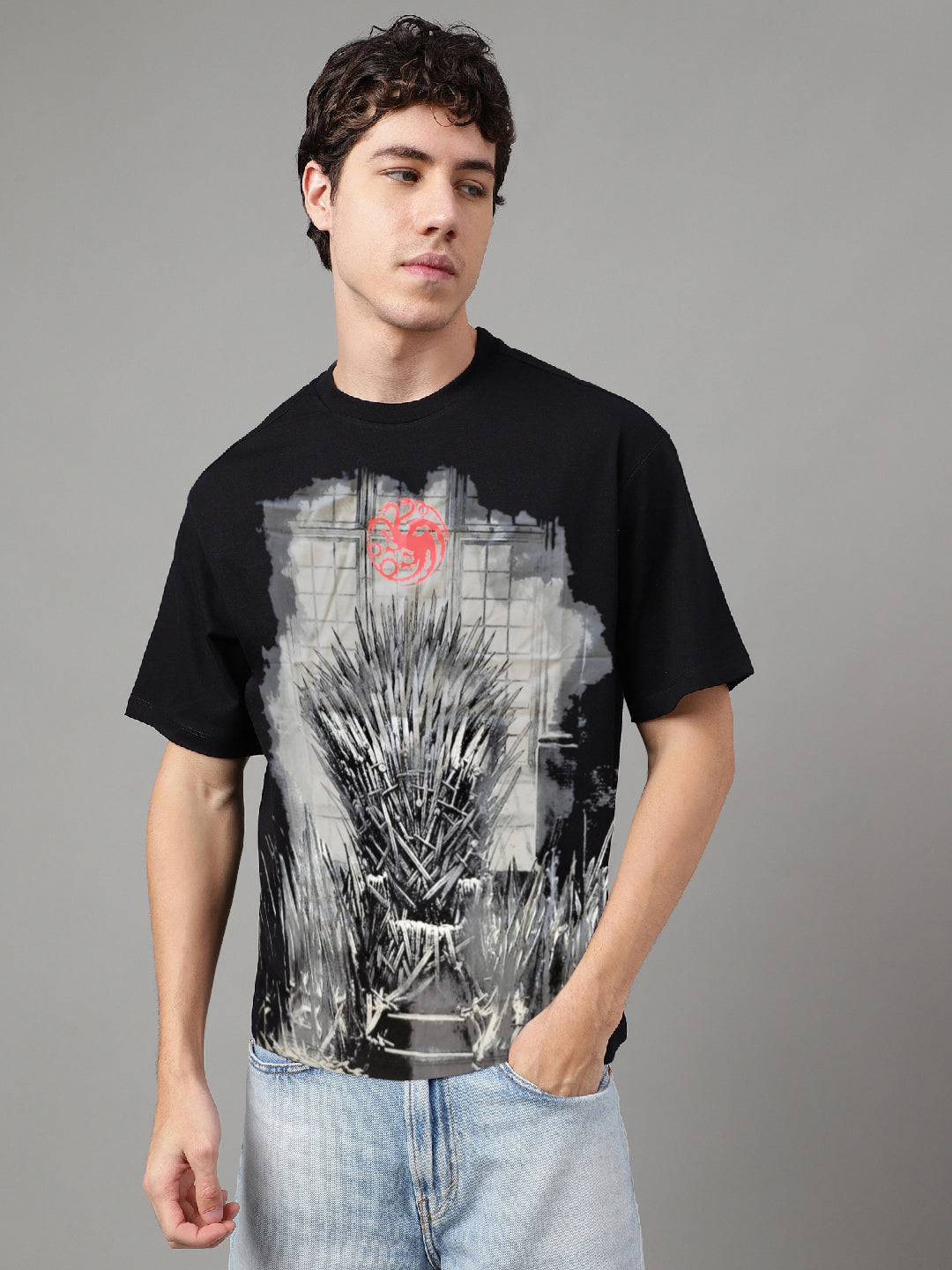 House Of Dragon Printed Oversized Tshirt For Men