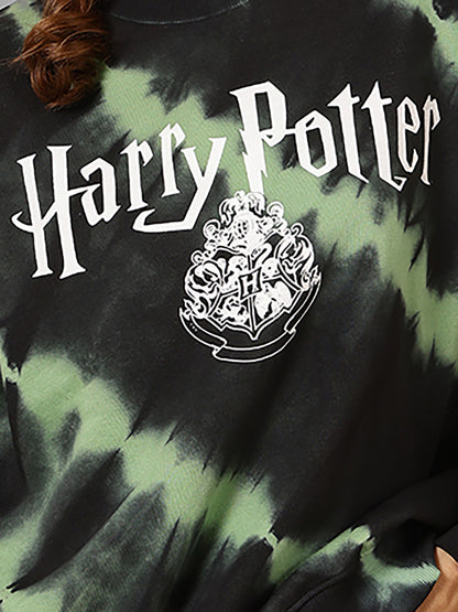 Harry Potter Oversized Black Sweatshirt For Women