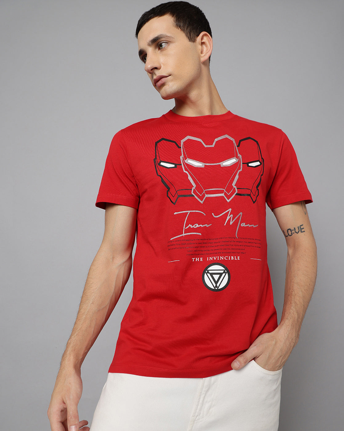 Iron Man Printed Regular Fit Tshirt For Men