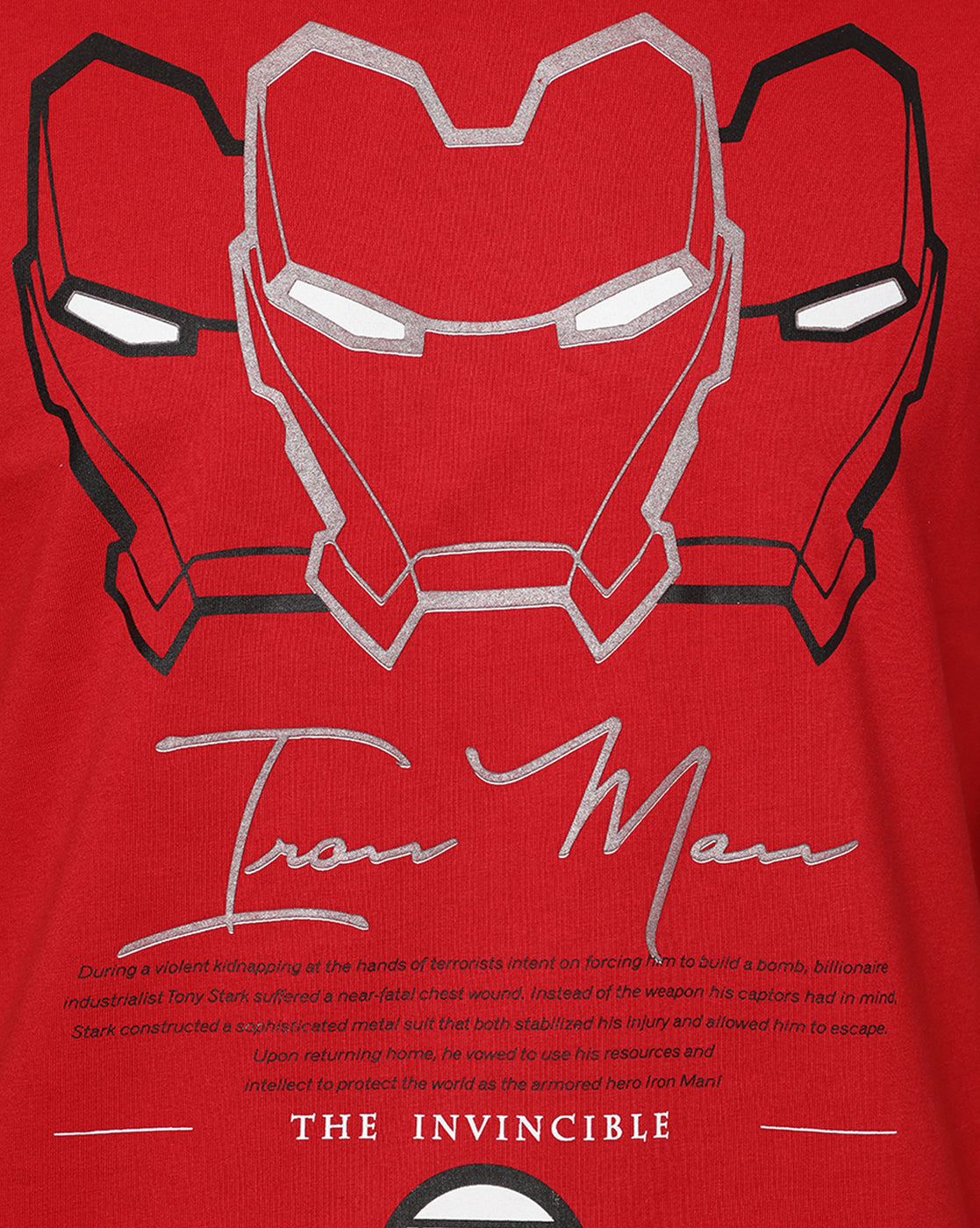 Iron Man Printed Regular Fit Tshirt For Men