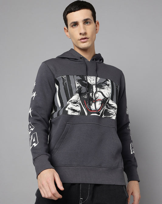 Joker Grey Regular Hoodie Men