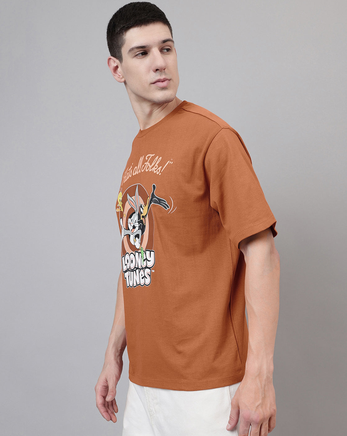 Looney Tunes Printed Oversize Tshirt For Men