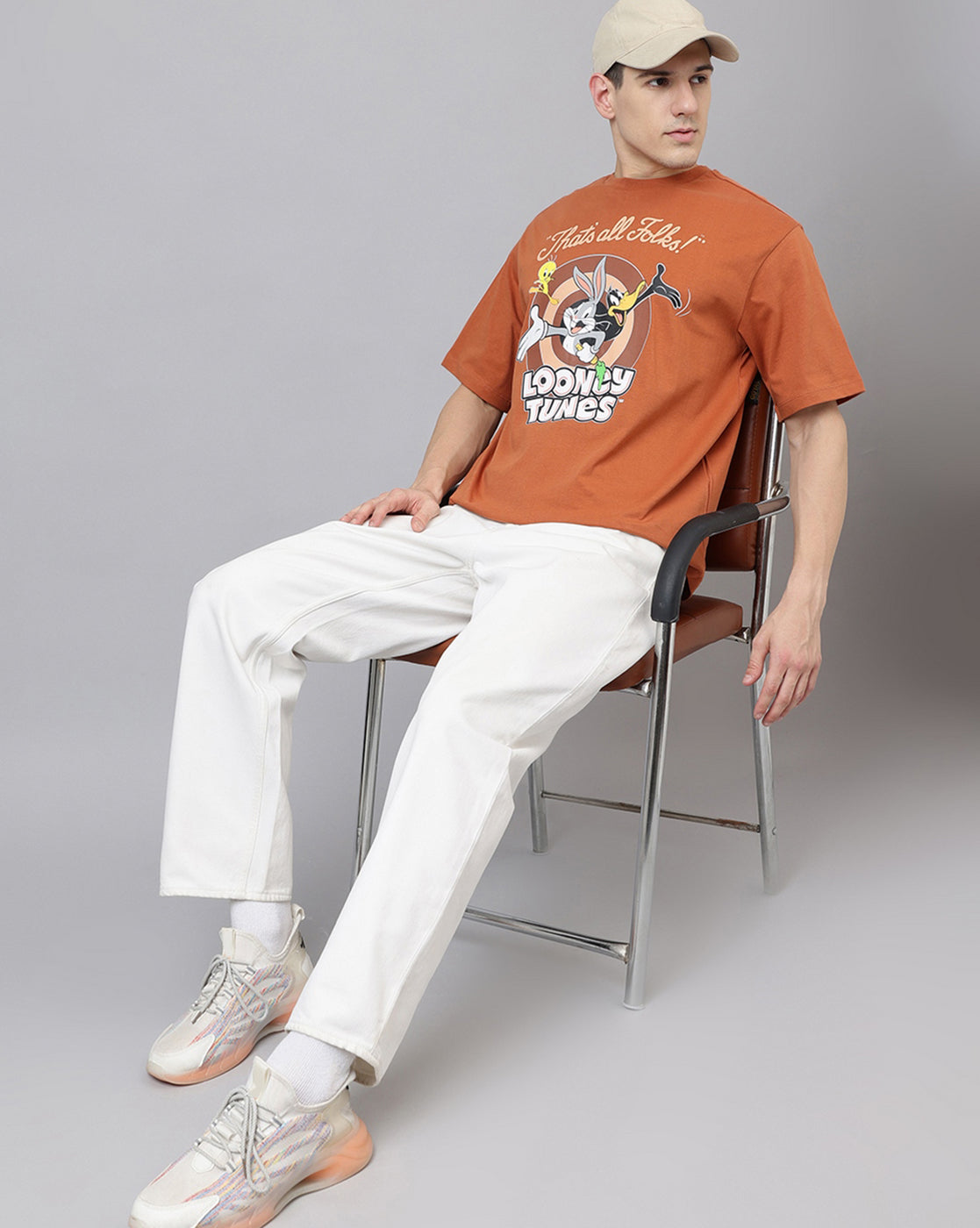 Looney Tunes Printed Oversize Tshirt For Men