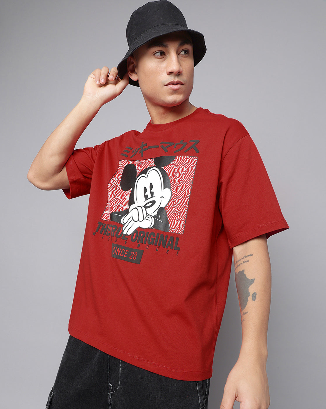 Mickey & Friends Printed Oversized Tshirt For Men