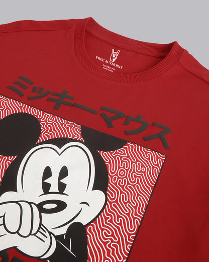 Mickey & Friends Printed Oversized Tshirt For Men