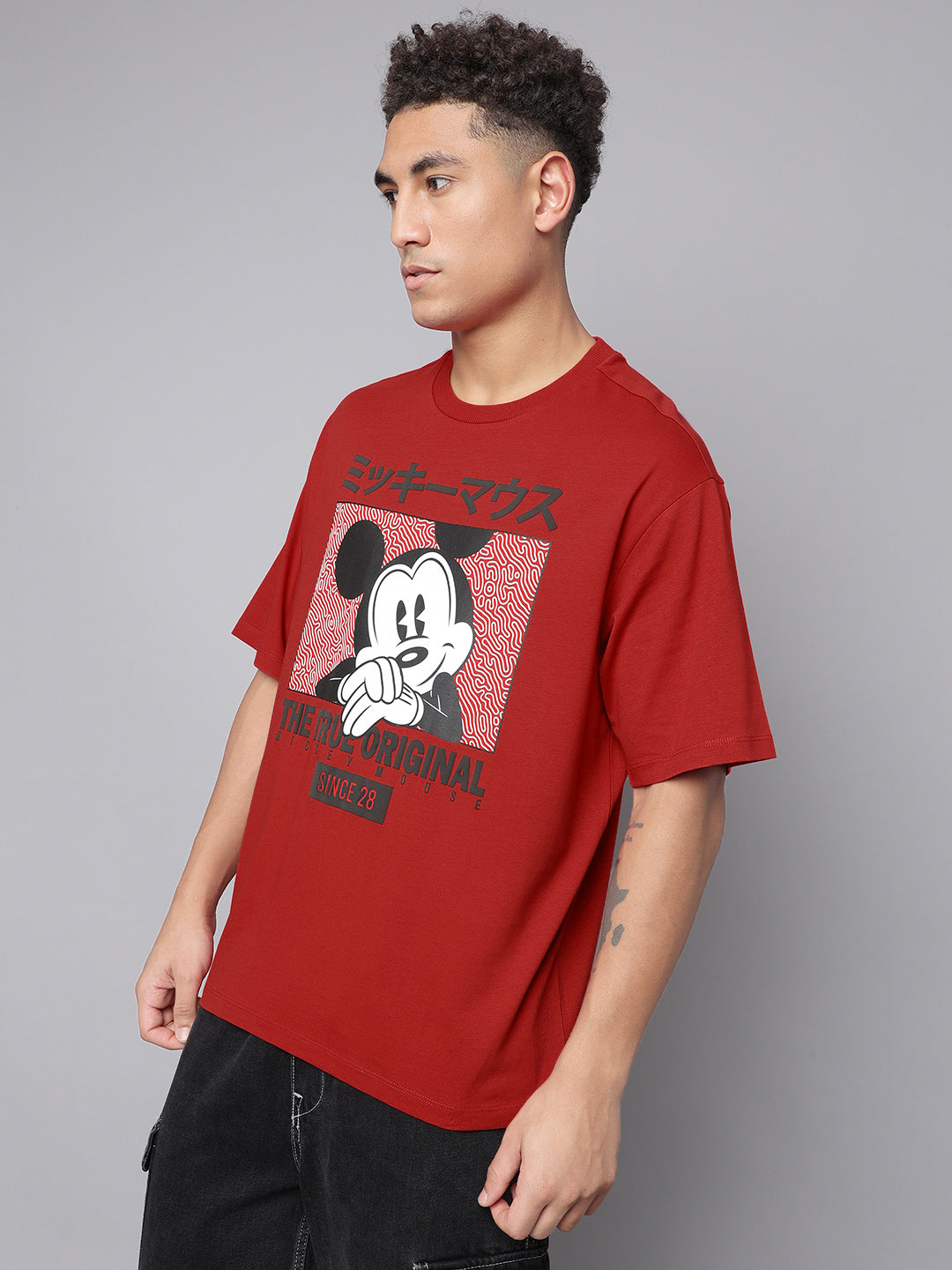 Mickey & Friends Printed Oversized Tshirt For Men