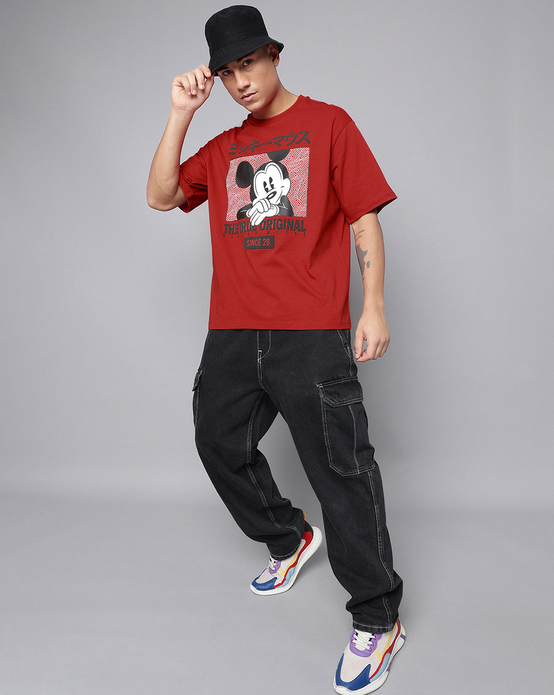 Mickey & Friends Printed Oversized Tshirt For Men