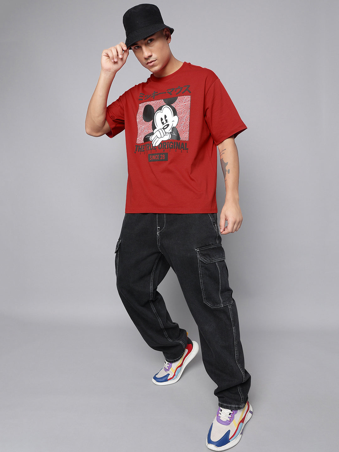 Mickey & Friends Printed Oversized Tshirt For Men