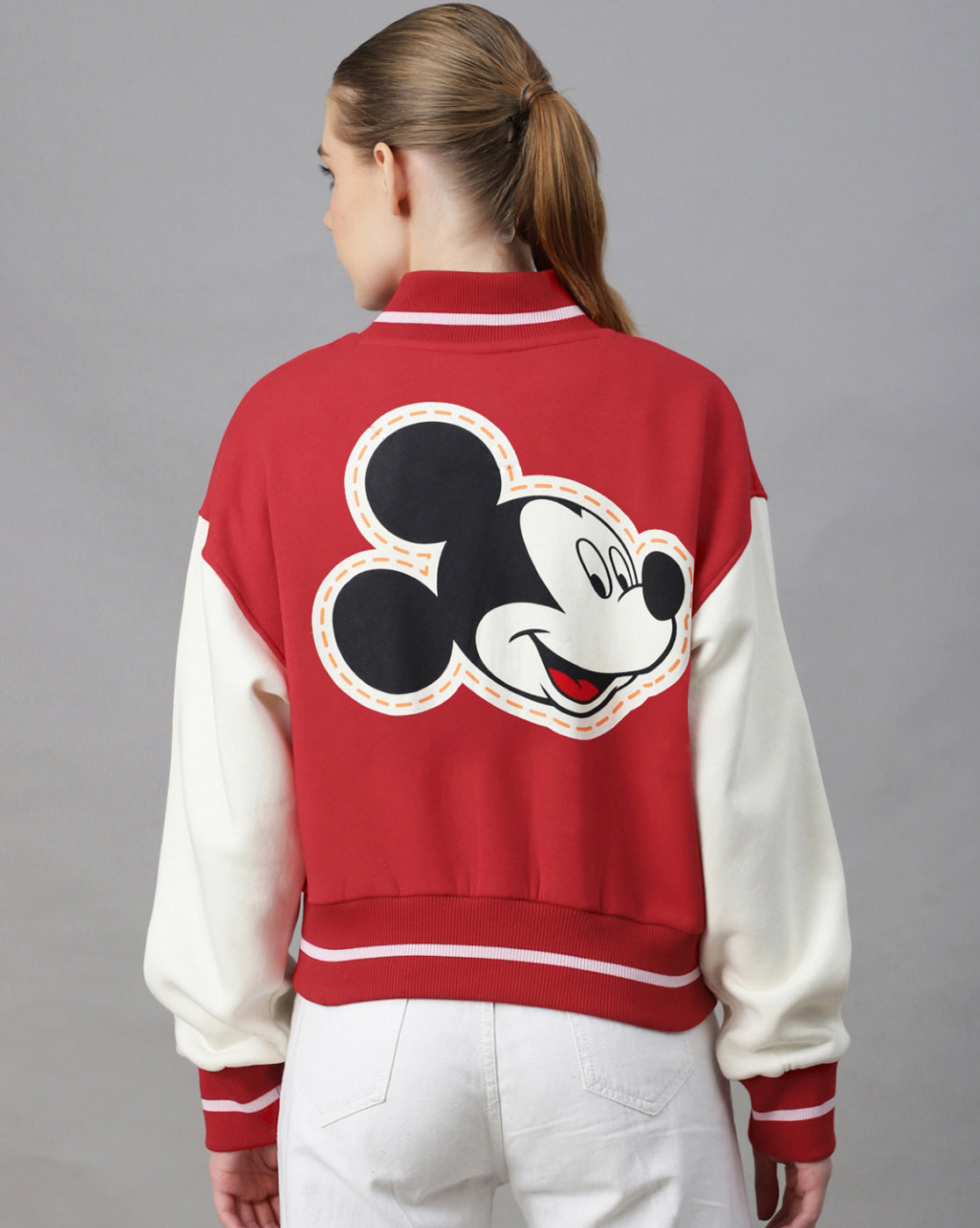 Mickey Mouse Oversized Varsity Jacket Women