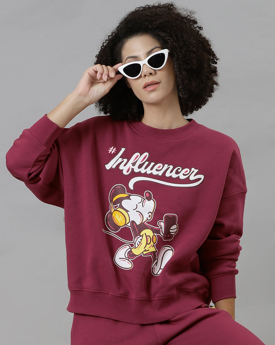 Mickey Mouse Oversized Sweatshirt For Women