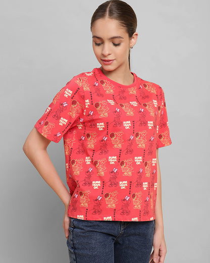 Mickey & Friends Regular Fit Tshirt For Women