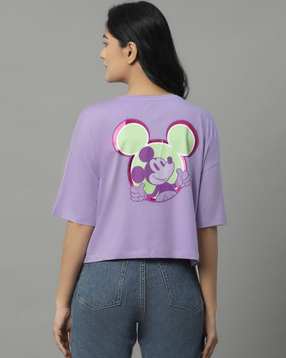 Mickey & Friends Oversized Crop Tshirt For Women