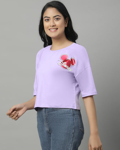 Mickey & Friends Oversized Crop Tshirt For Women