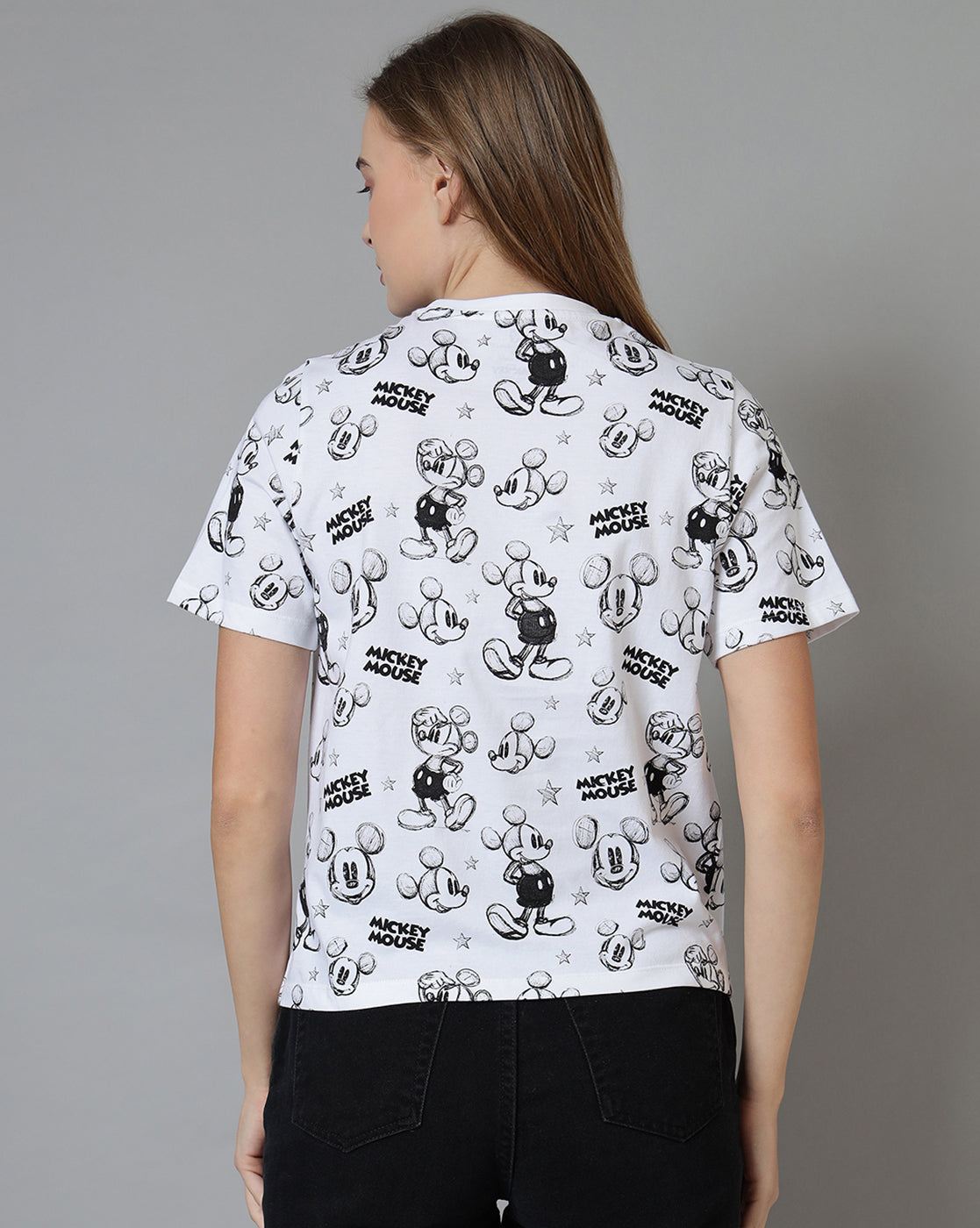 Mickey & Friends Printed Regular Fit Tshirt For Women