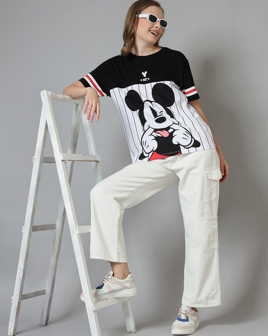 Mickey & Friends Printed Oversize Tshirt For Women