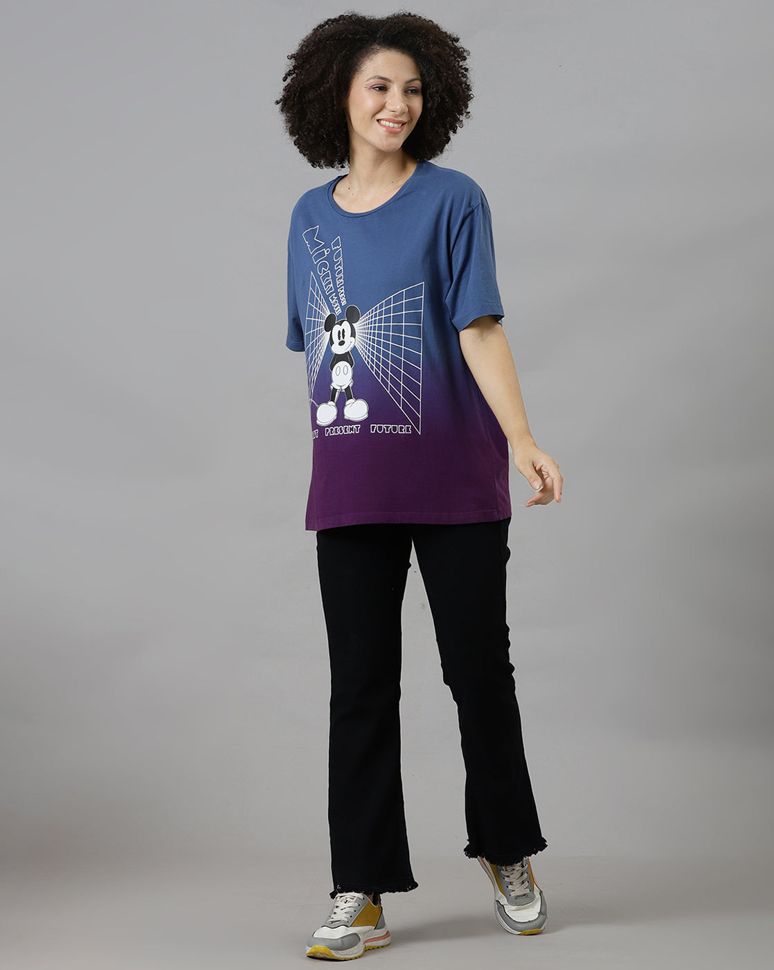 Mickey & Friends Printed Oversized Tshirt For Women