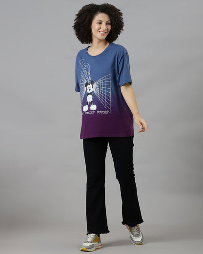 Mickey & Friends Printed Oversized Tshirt For Women