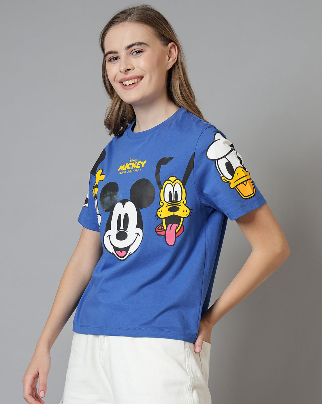 Mickey & Friends Printed Regular Fit Tshirt For Women