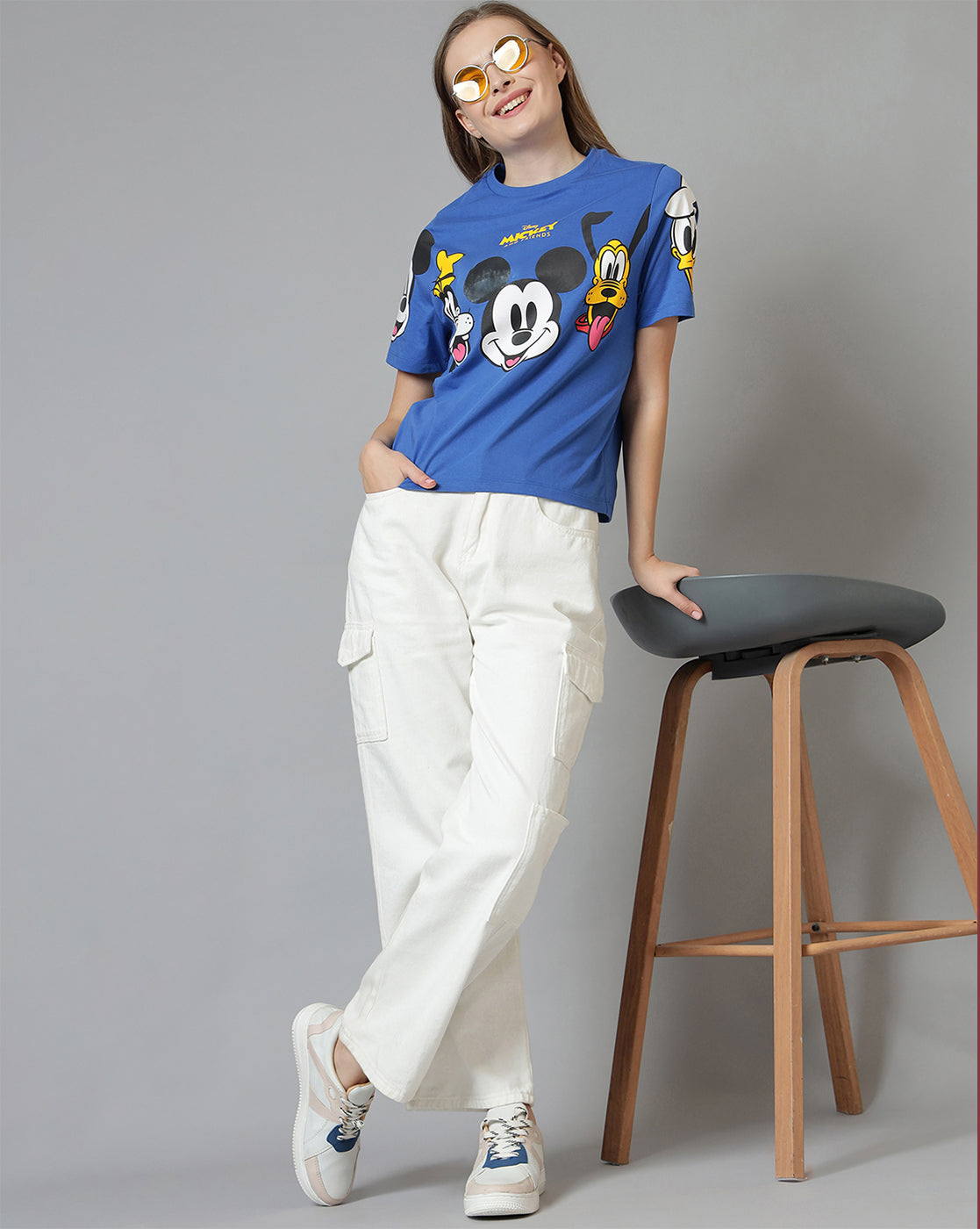 Mickey & Friends Printed Regular Fit Tshirt For Women