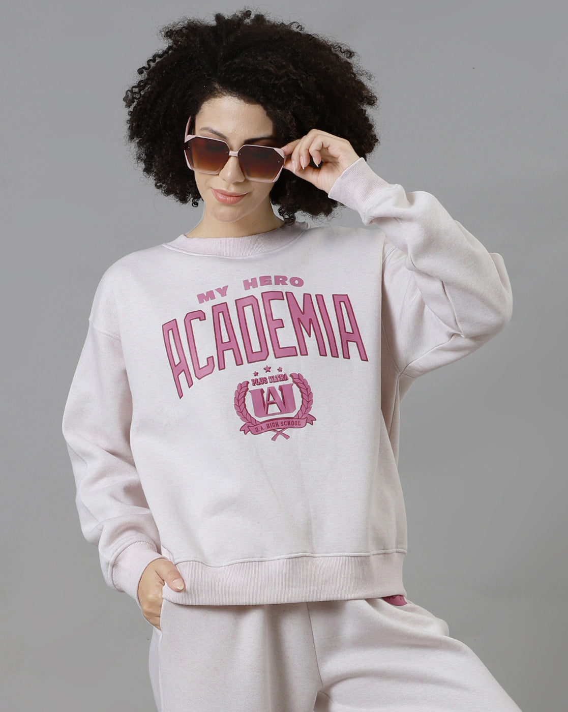 My Hero Academia Printed Relaxed Fit Sweatshirt For Women