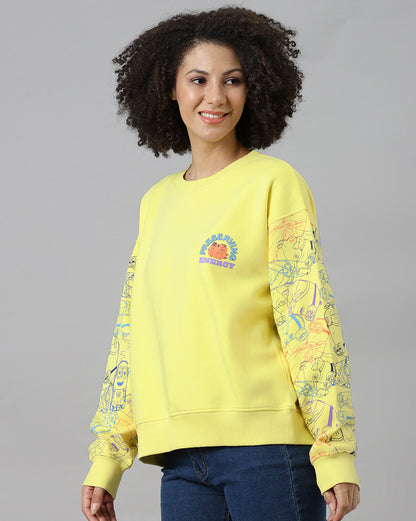 Minions Printed Relaxed Fit Sweatshirt For Women