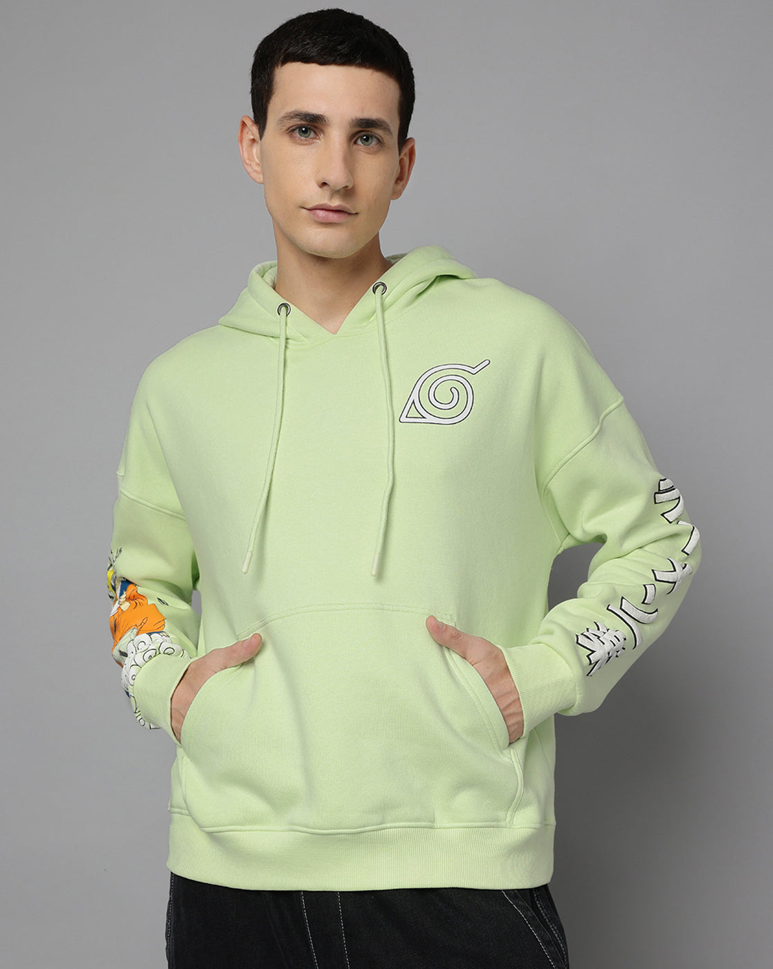 Naruto Printed Oversize Hoodie For Men