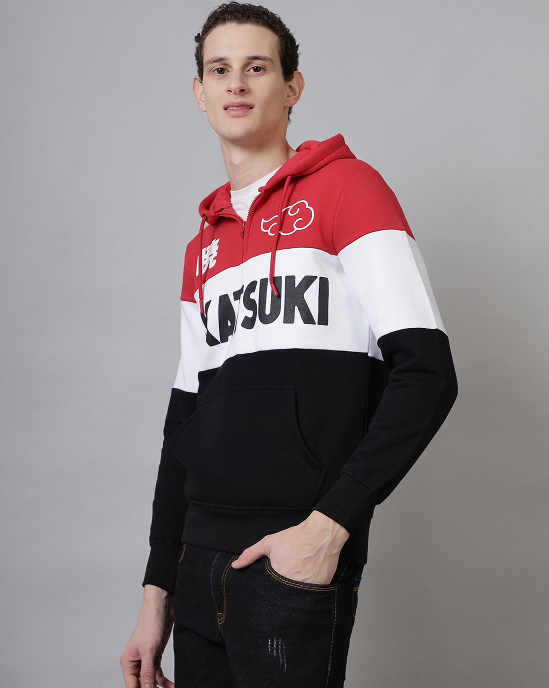 Naruto Printed Regular Fit Hoodie For Men