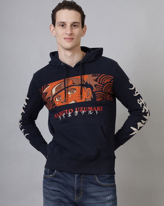 Naruto Printed Regular Fit Hoodie For Men