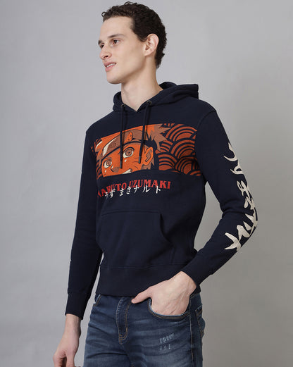 Naruto Printed Regular Fit Hoodie For Men