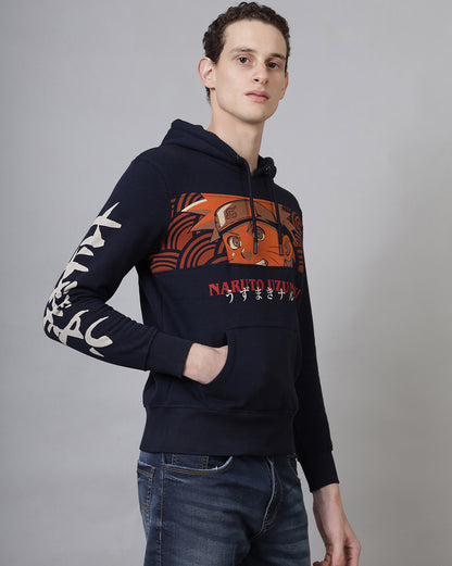 Naruto Printed Regular Fit Hoodie For Men