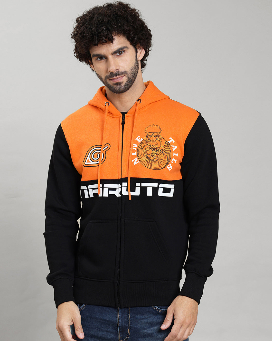 Naruto Printed Regular Fit Hoodie For Men