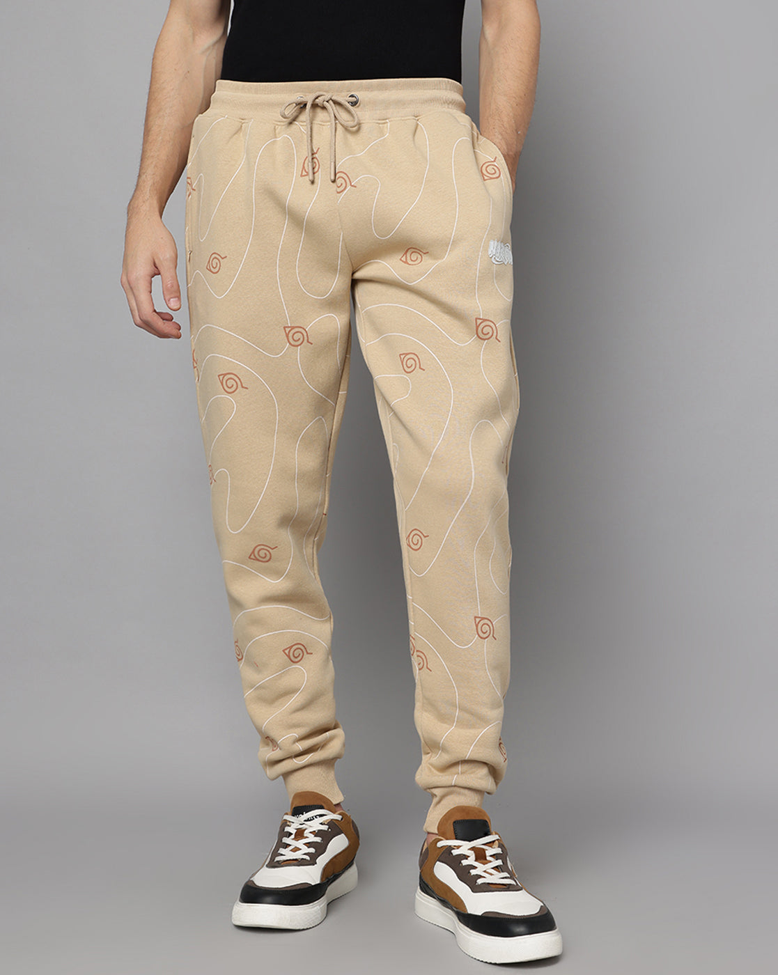 Naruto Beige Regular Fit Jogger Men