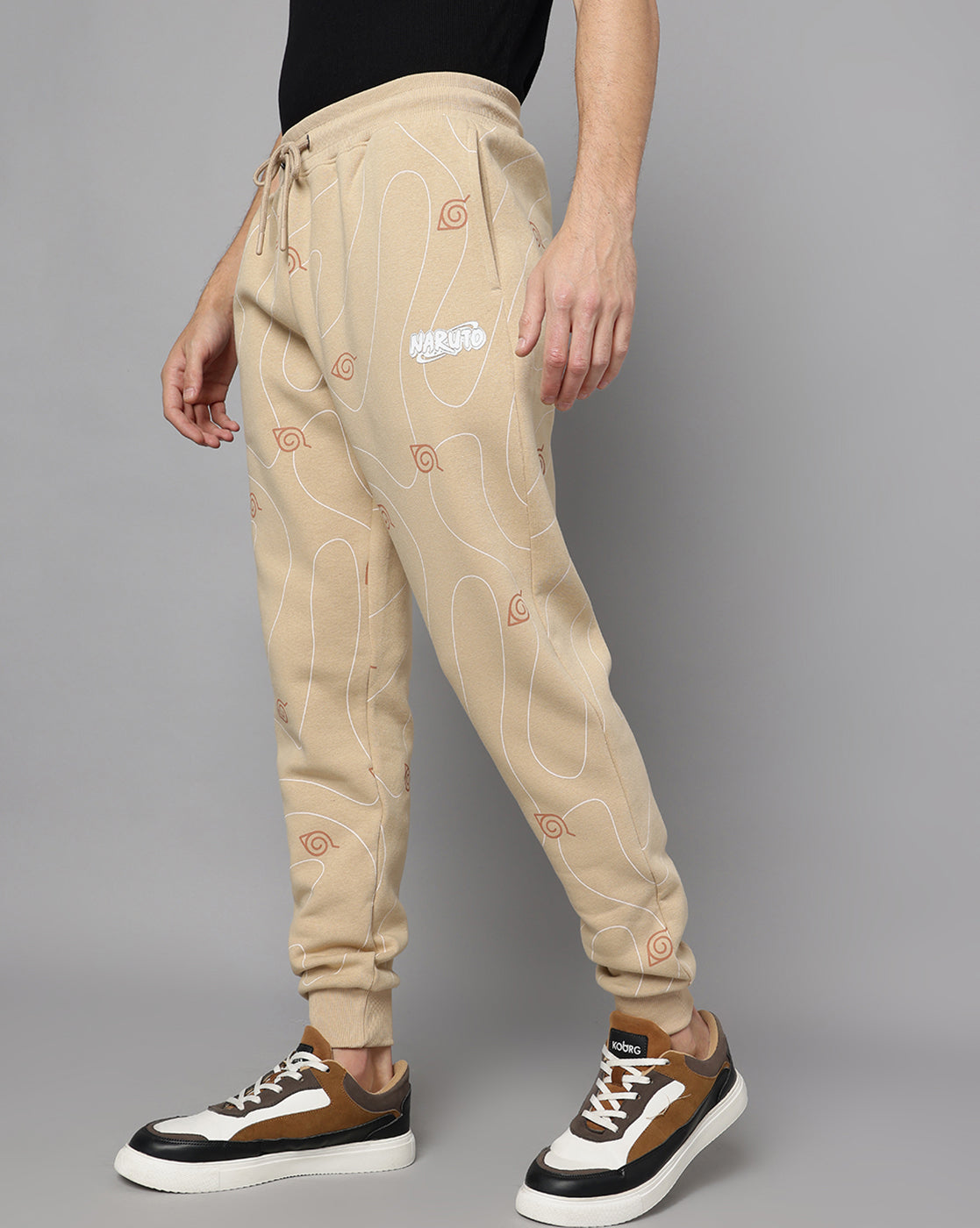 Naruto Beige Regular Fit Jogger Men