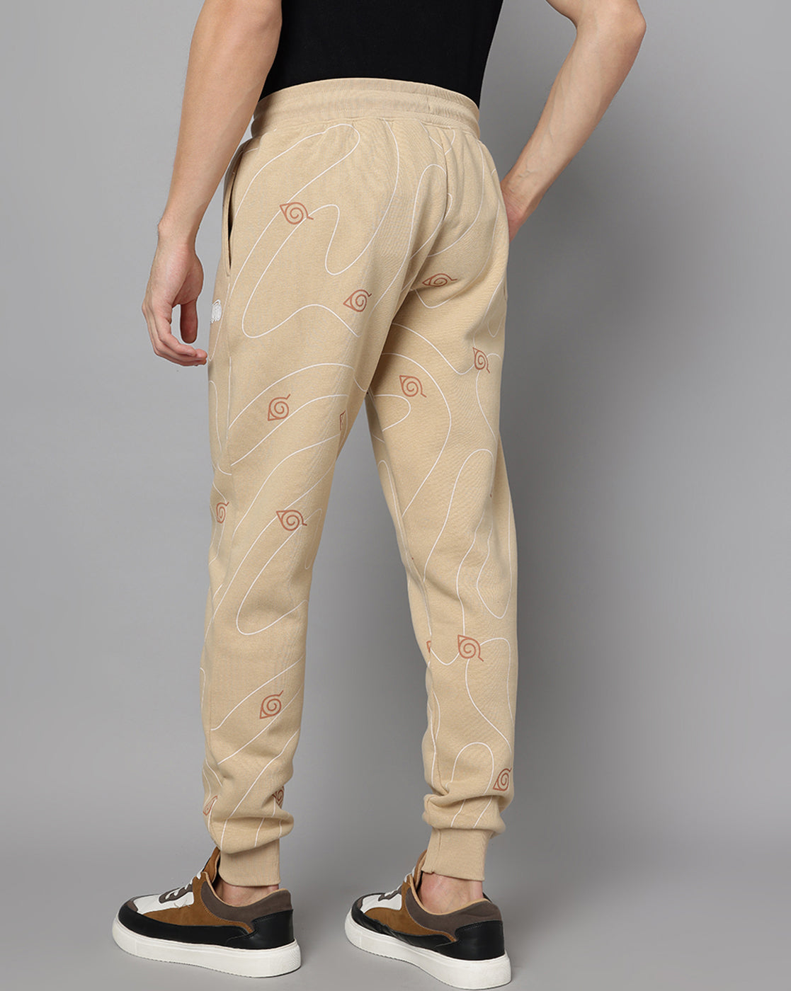 Naruto Beige Regular Fit Jogger Men