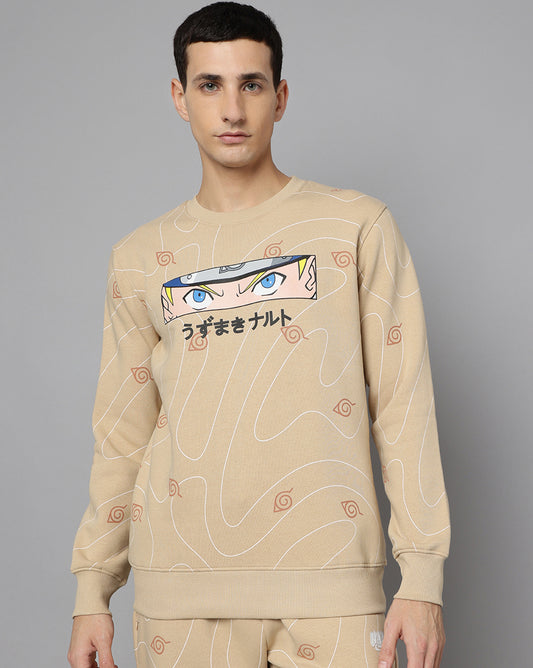 Naruto Printed Regular Fit Sweatshirt For Men