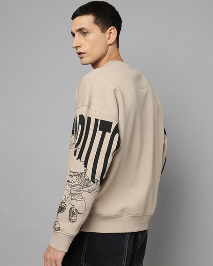 Naruto Printed Oversize Sweatshirt For Men