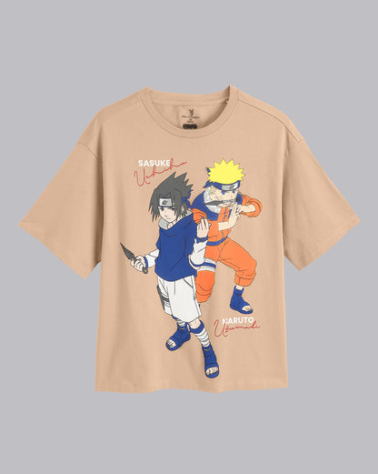 Naruto Printed Oversized Tshirt For Men