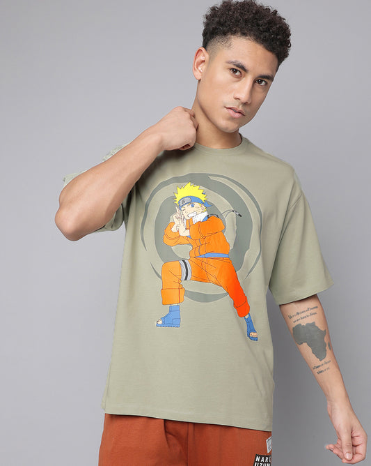 Naruto Printed Oversized Tshirt For Men