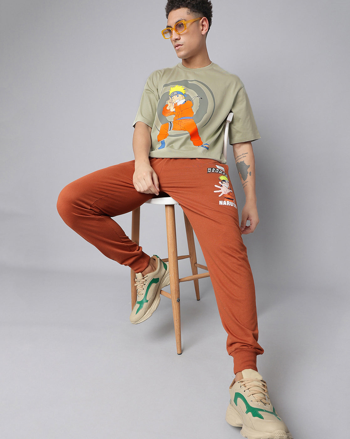 Naruto Printed Oversized Tshirt For Men