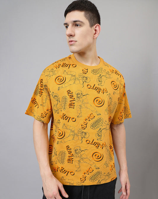 Naruto Printed Oversize Tshirt For Men