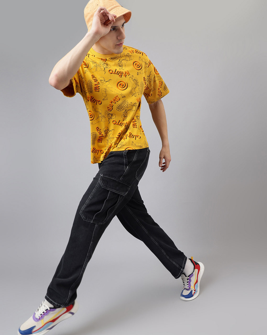 Naruto Printed Oversize Tshirt For Men