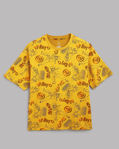 Naruto Printed Oversize Tshirt For Men