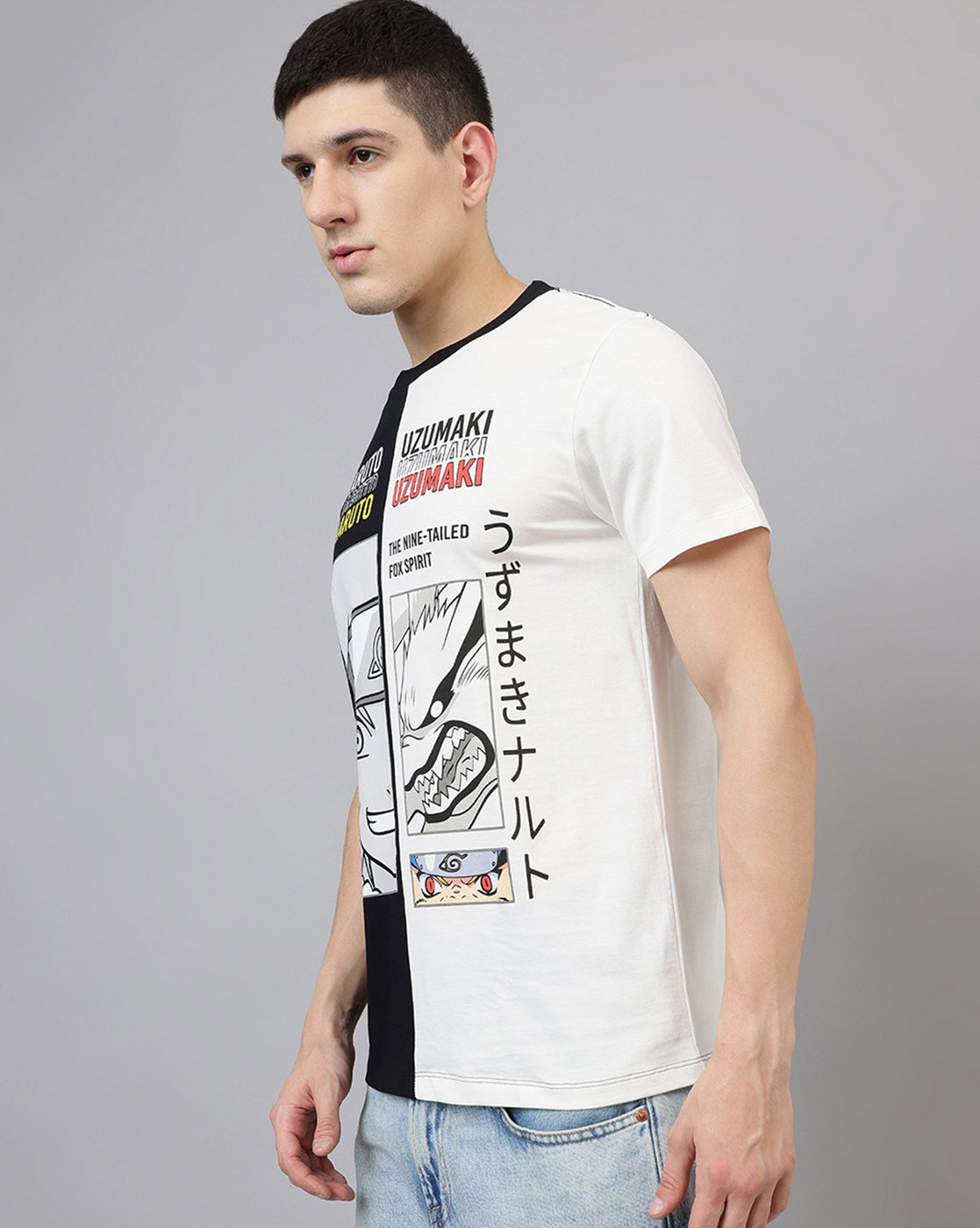 Naruto Printed Regular Fit Tshirt For Men