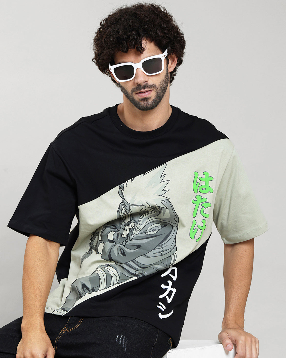 Naruto Printed Oversized Tshirt For Men