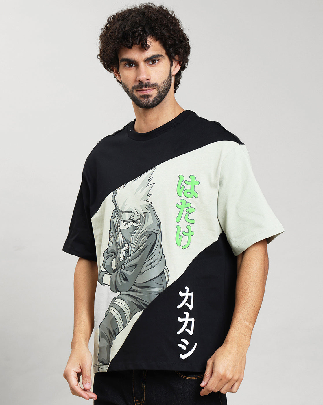 Naruto Printed Oversized Tshirt For Men