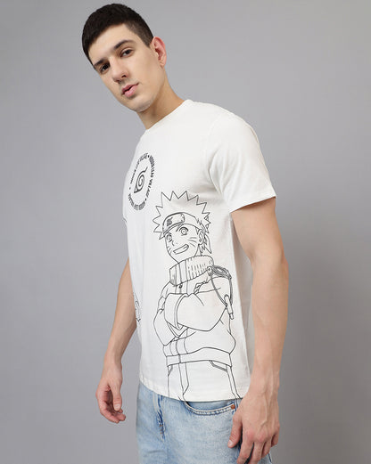 Naruto Printed Regular Fit Tshirt For Men