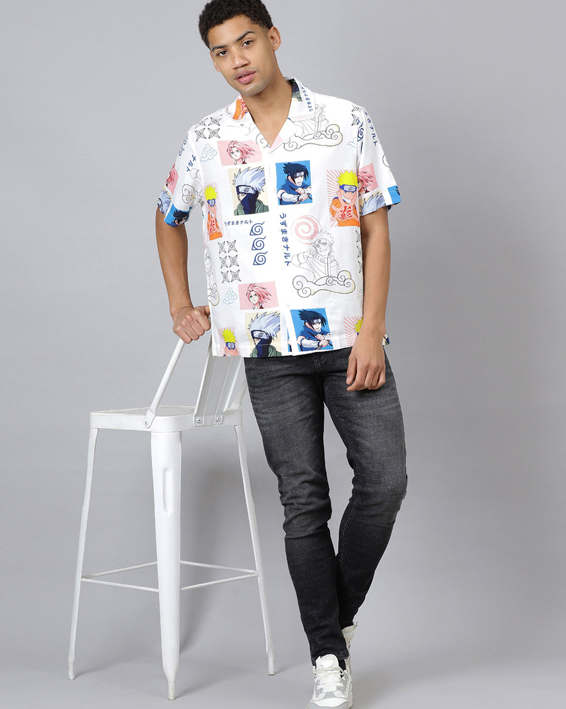 Naruto Printed Regular Fit Shirt For Men