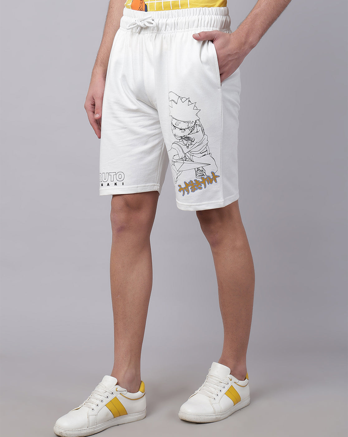 Naruto Printed Regular Fit Shorts For Men