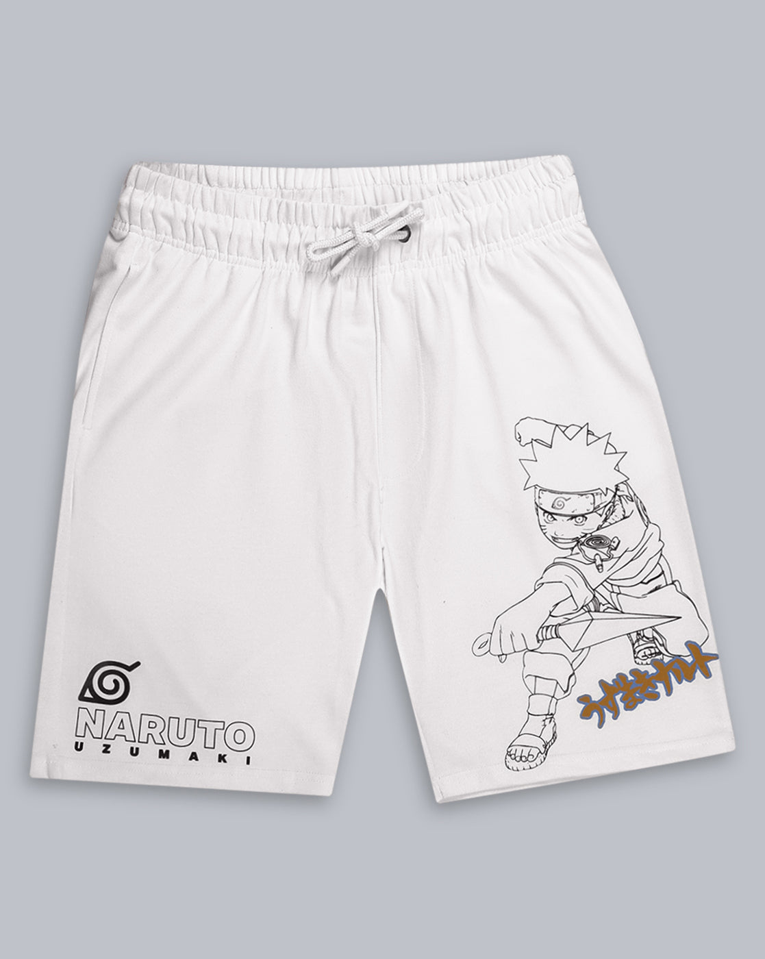 Naruto Printed Regular Fit Shorts For Men